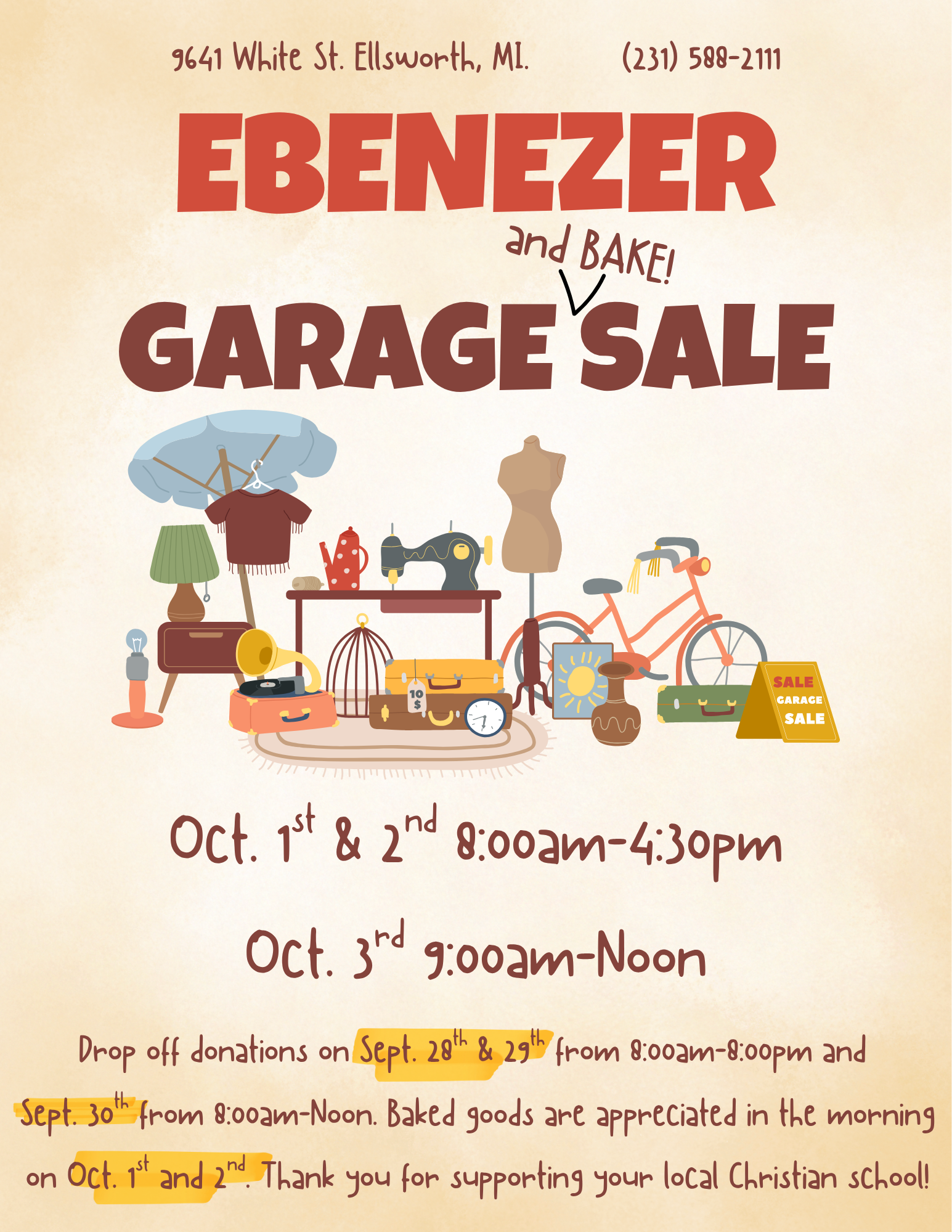 Fall Garage & Bake Sale